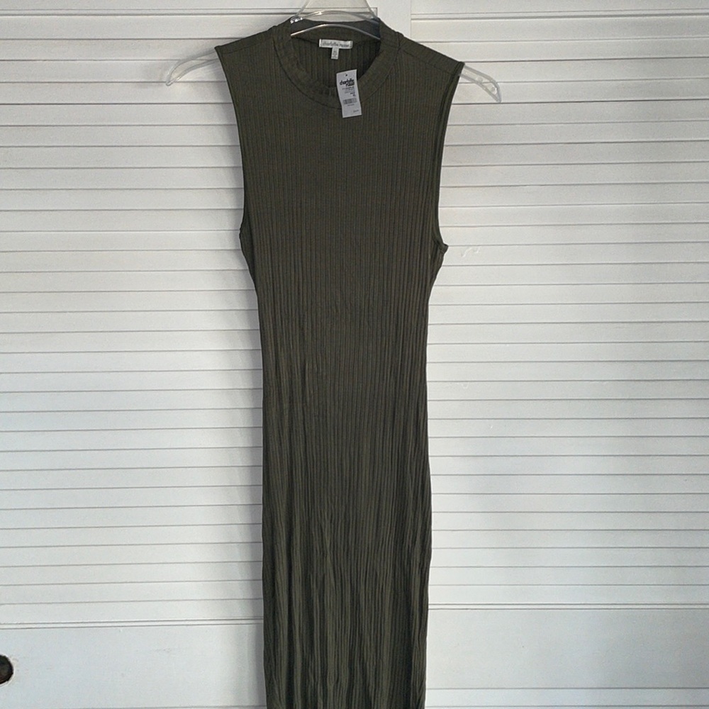 Charlotte Russe olive green dress with exposed back, size XL